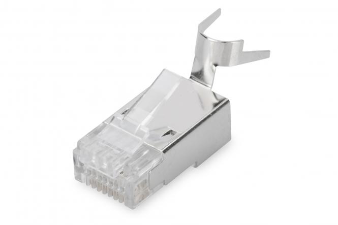 Connettore modulare CAT 6A per cavo rotondo, schermato, 100 pz. 