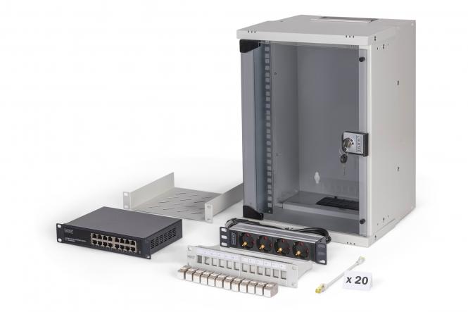 SOHO PRO network set, 254 mm (10") - 9U, 315 x 300 mm (W x D) 
