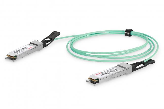 Câble Optique Actif 100 Gbit/s QSFP28, 1 m 