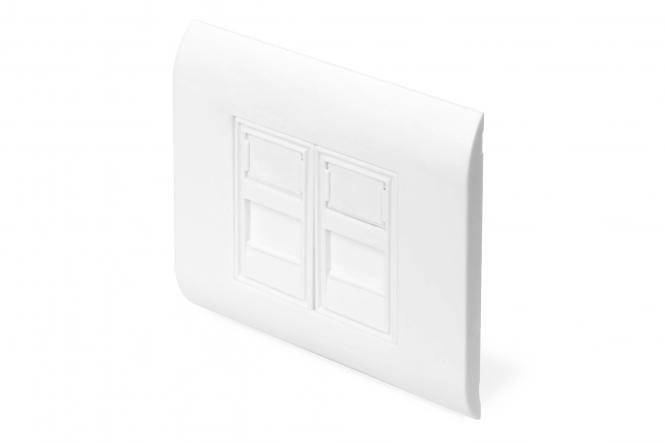 Wallplate for Keystone Modules, Frame 80x80mm,  French type 
