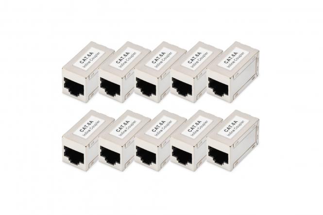CAT 6A modular couplers, shielded -10 pieces 
