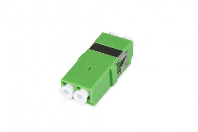 Glasvezel koppeling, LC/APC, duplex, zonder flens 