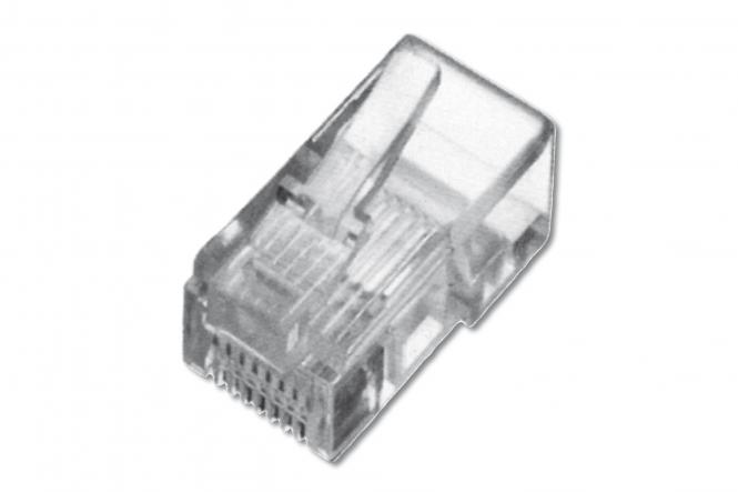 Modular plug for round cable, unshielded, 100 pcs. 