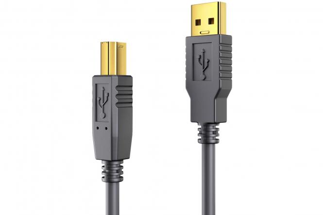 Purelink Aktives USB 2.0 Verbindungskabel, USB-A Stecker auf USB-B Stecker 