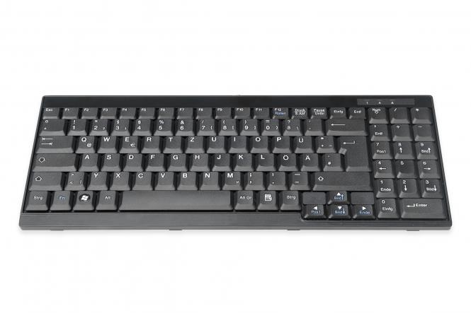 Клавиатура подходит для DIGITUS TFT-консолей, немецкая раскладка клавиатуры 