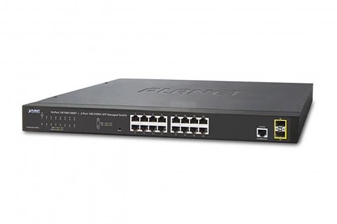 16-Port Layer 2 Managed Gigabit Ethernet Switch W/2 SFP Interfaces 