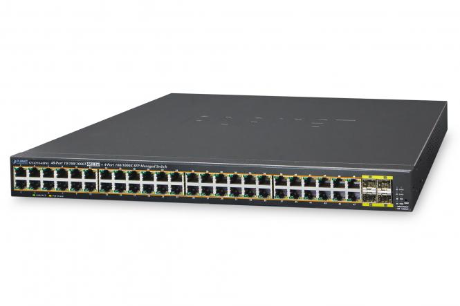 48-Port 10/100/1000T 802.3at PoE + 4-Port 100/1000BASE-X SFP Managed Switch / 440 W 