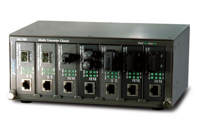 10-inch Media Converter Chassis with 7 Slots 