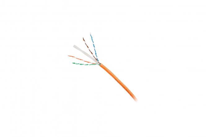 Kabel instalacyjny NEXANS U/UTP, kat.6, Cca, AWG 23/1, LS0H, 500m, szpula, pomarańczowy 