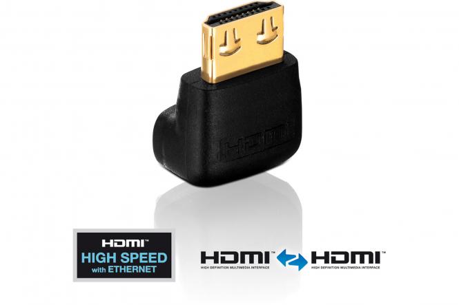 PI035 - High Speed HDMI 90° Winkeladapter 
