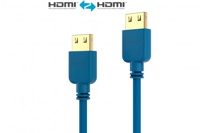 HDMI Kabel - PureInstall - Slim 1,00m - Blau 