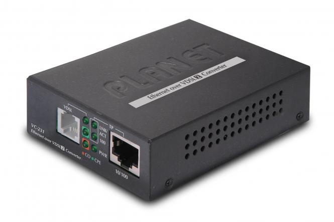 PLANET VC-231 hálózati média konverter 100 Mbit/s Fekete 