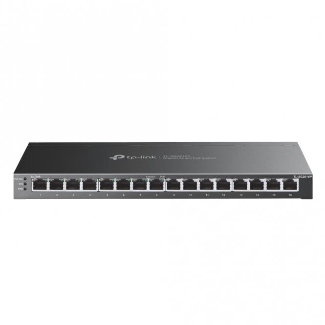 TP-Link TL-SG2016P Netzwerk-Switch L2/L3/L4 Gigabit Ethernet (10/100/1000) Power over Ethernet (PoE) Schwarz 