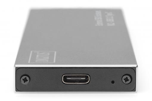 Boîtier SSD M.2 SATA en aluminium, adaptateur USB C 5 Gb/s sans outil,  lecteur USB 3,2 M.2SATA, boîtier SSD externe