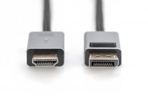 DIGITUS B2B Shop  Câble adaptateur DisplayPort 4K, DP – HDMI type A