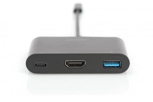 DIGITUS B2B Shop  Adaptateur multiport USB Type-C™ avec HDMI 4 K, 3 ports