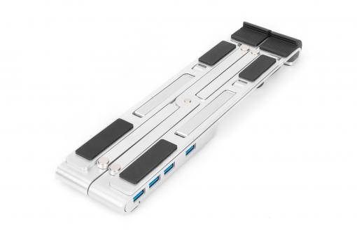 DIGITUS by ASSMANN Shop  Variable Notebook Stand with integrated USB-C™  Hub, 5 Port