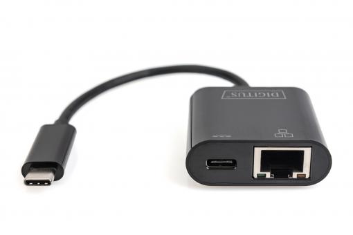  Digitus DN-3027 USB Type-C Gigabit Ethernet Adapter with Power  Delivery Support : Electronics