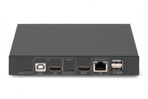 DIGITUS by ASSMANN Shop  KVM Switch, 2 Port, 4K30Hz, USB-C/USB