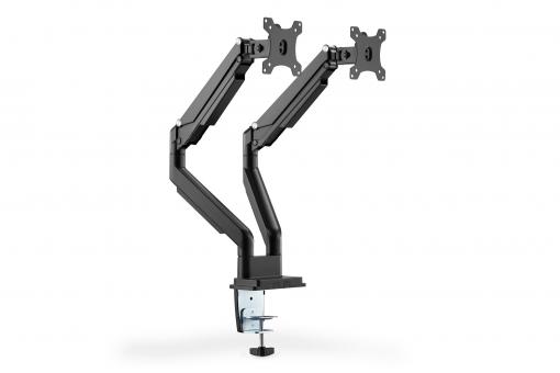 DIGITUS by ASSMANN Shop  Universal Dual Monitor Mount with Gas Spring and  Clamp Mount