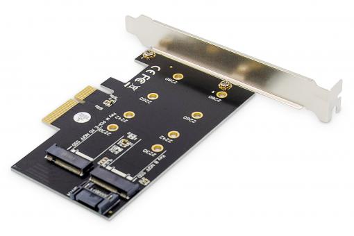 SupaGeek Adaptateur M2 PCIe SSD vers PCI Express 3.0 x4 – Carte d'Extension  Compatible avec Disque Dur Internet M2 NGFF PCI-e 3.0, 2.0 ou 1.0, NVMe Or