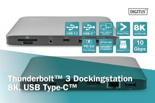 Adaptateur Multiport USB-C - Mini Dock USB-C avec HDMI 4K, 3x USB 3.0 Hub,  SD/SDHC, GbE, 60W PD 3.0 Pass-Through - Station d'Accueil USB-C pour PC
