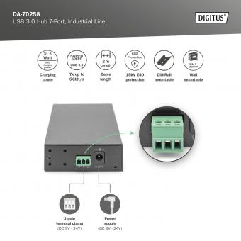 Accessoires informatiques: Hub USB 3.0 - 7 ports - avec alimentation -  DigitUS - Astronomie Pierro-Astro