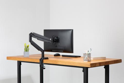 DIGITUS by ASSMANN Shop  Universal Single Monitorhalter mit Gasdruckfeder  und Klemmbefestigung