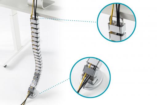 DIGITUS B2B Shop  Chemin de câbles flexible avec longueur adaptable