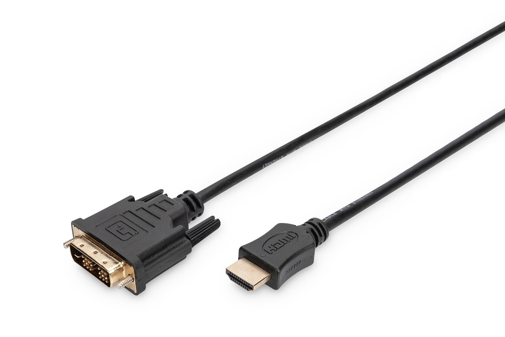 DIGITUS | AK-330300-020-S video kábel 2 M HDMI A-típus (Standard) DVI-D Fekete