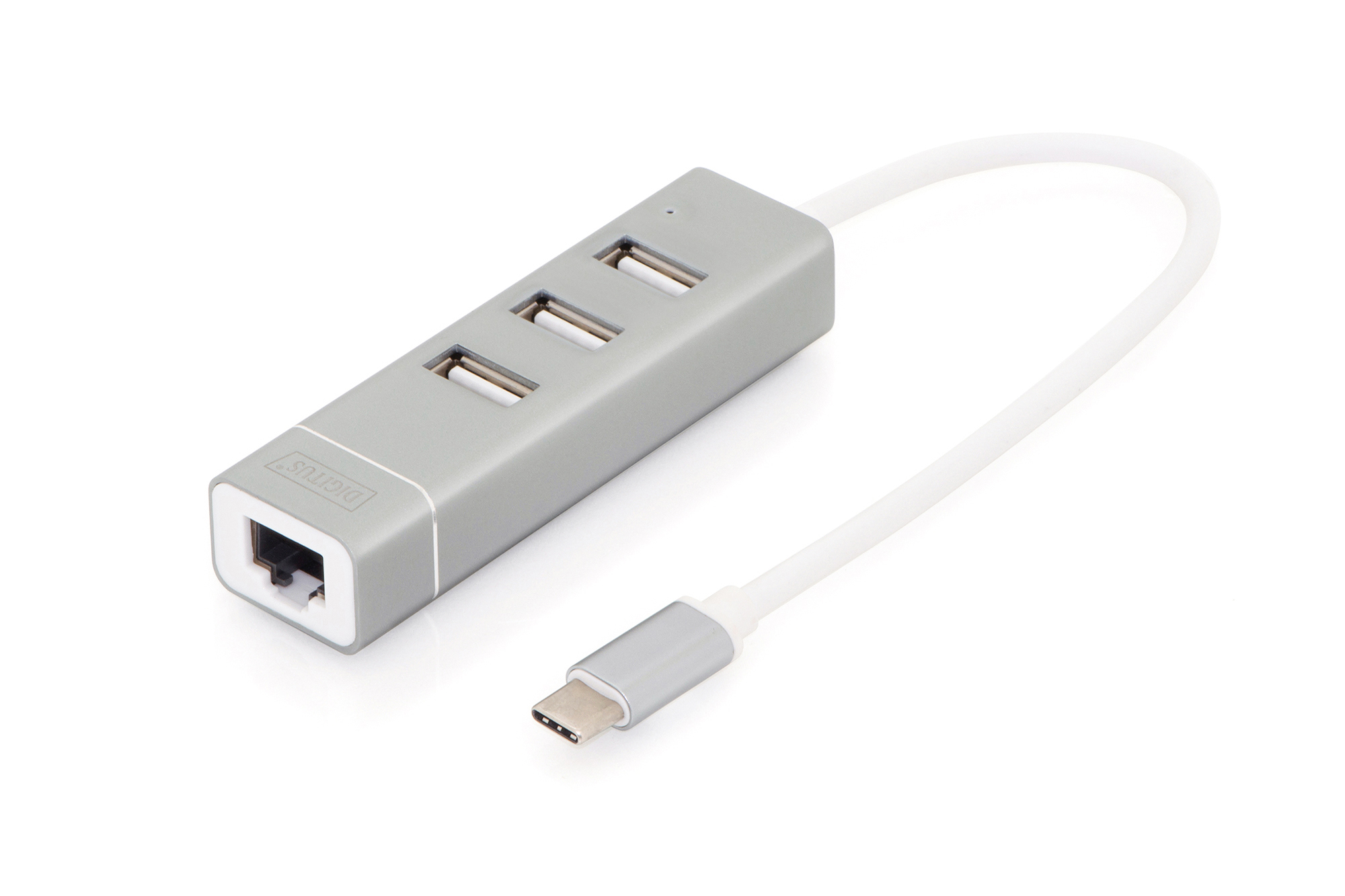 DIGITUS by ASSMANN Shop  USB Type-C™ 3-Port Hub + Fast Ethernet LAN Adapter