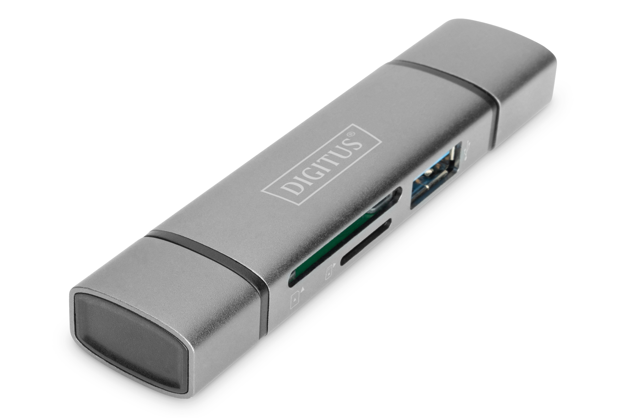 DIGITUS B2B Shop  Hub à double lecteur de carte USB-C™ USB 3.0, OTG