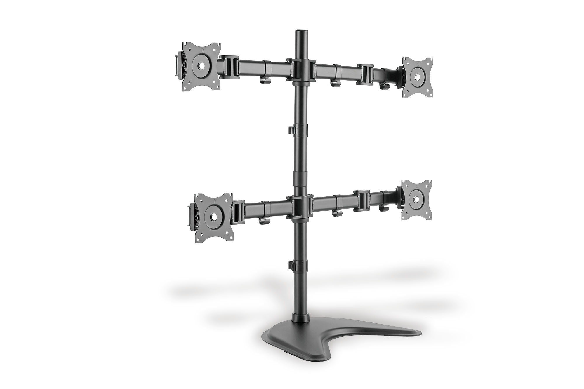 DIGITUS by ASSMANN Shop  Universelle Vierfach Monitor Halter mit Stand-/  Klemm-Montage