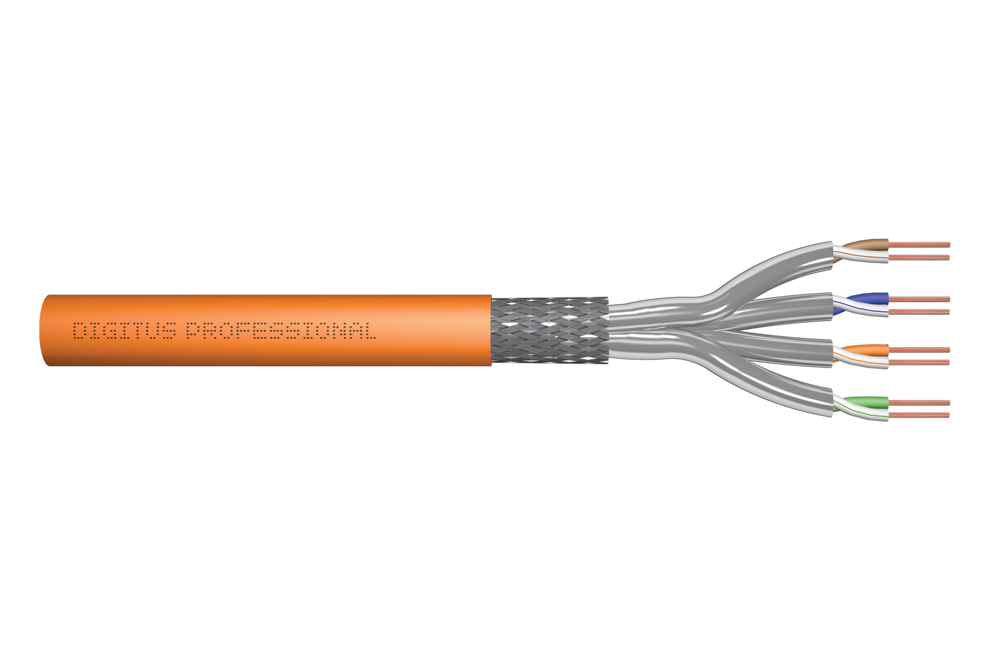 CAT 7 S-FTP patch cable, LSZH – Orange