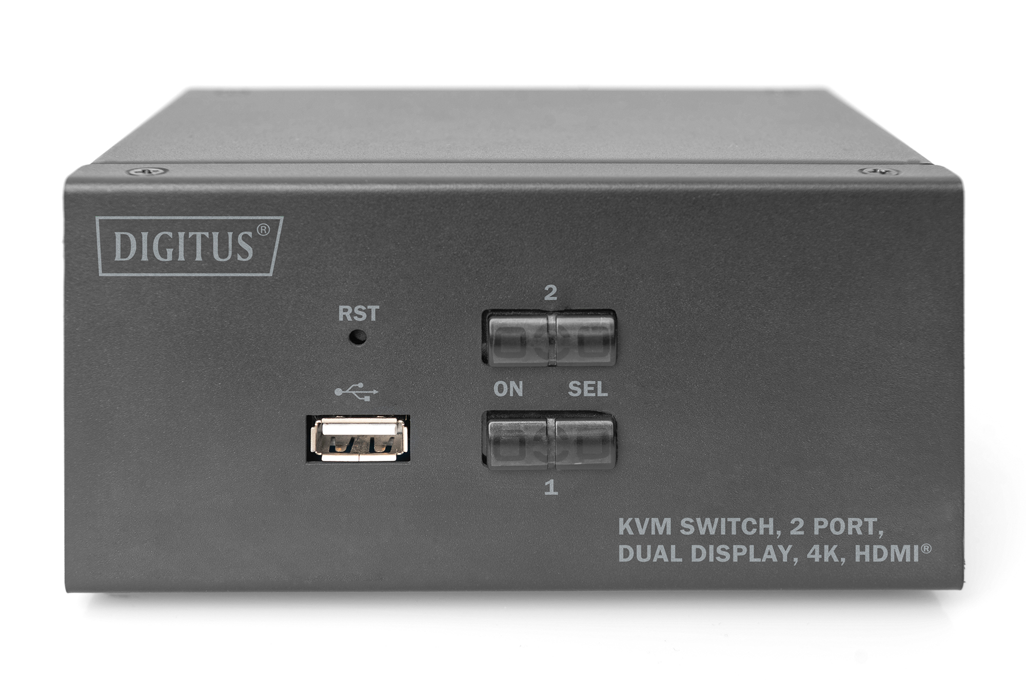 DIGITUS By ASSMANN Shop KVM Switch 2 Port Dual Display 4K HDMI